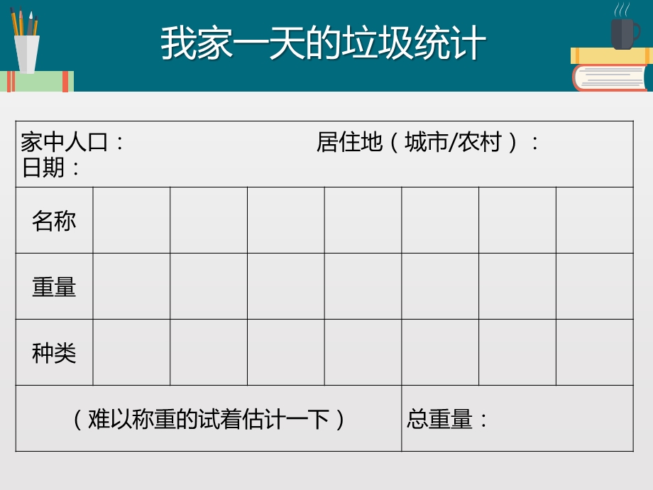 教科版六年级科学下册《一天的垃圾》课件(7篇).pptx_第3页