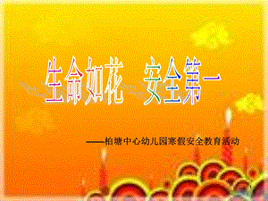 幼儿园寒假安全教育 (1)课件.ppt