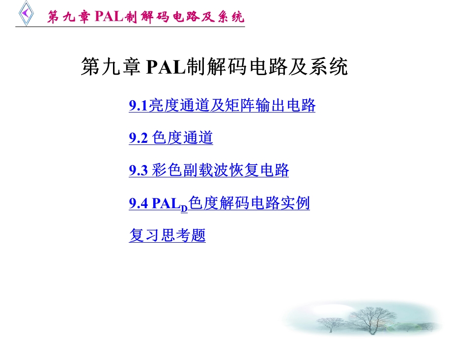 彩色电视机原理PAL制解码电路及系统课件.ppt_第1页