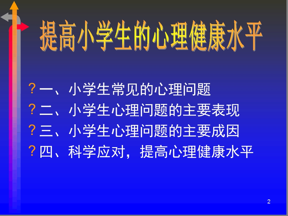 提高小学生的心理健康水平课件.ppt_第2页