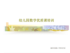 幼儿园数学优质课培训课件.ppt