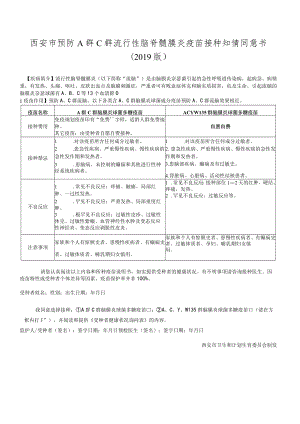 西安市预防A群C群流行性脑脊髓膜炎疫苗接种知情同意书2019版.docx