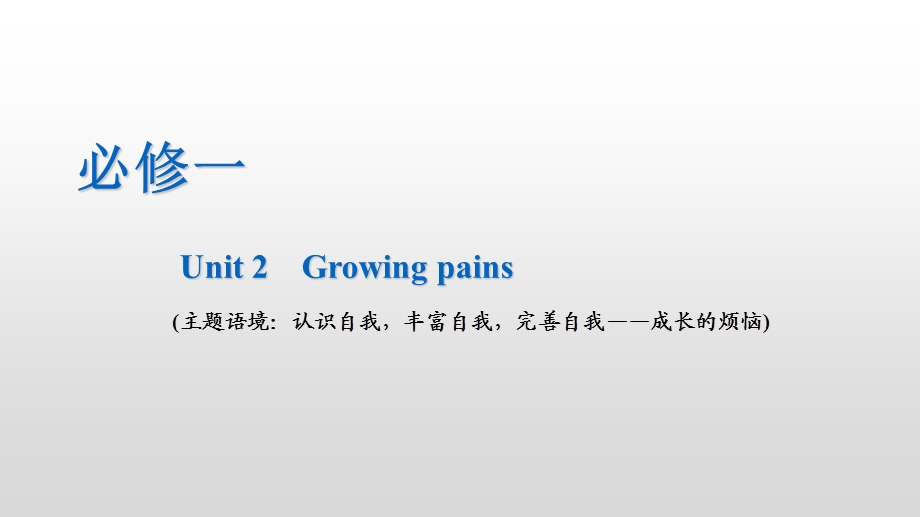 必修一 Unit 2 Growing pains 2021届高三牛津译林版英语一轮复习ppt课件.ppt_第1页