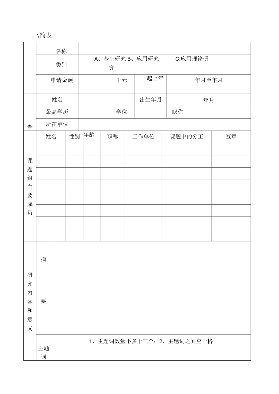 XX工程大学科学研究基金项目申请书（人文社会科学）.docx_第3页