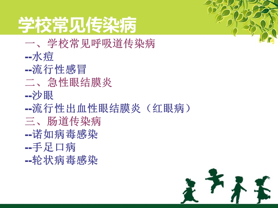 学校常见传染病面对幼儿园教师课件.ppt_第2页