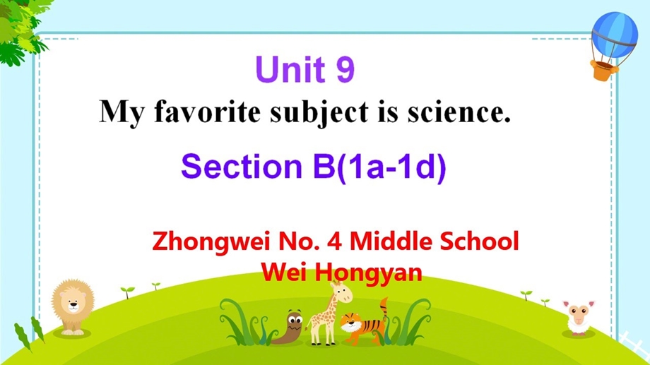 新人教版七年级上英语Unit 9 My favorite subject is science.Section B(1a 1d)ppt课件(市公开课).ppt_第1页