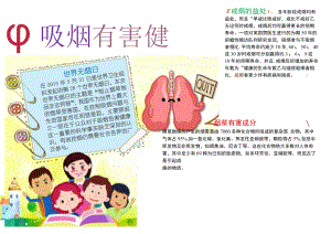 禁烟电子小报模板吸烟有害健康A4手抄报.docx