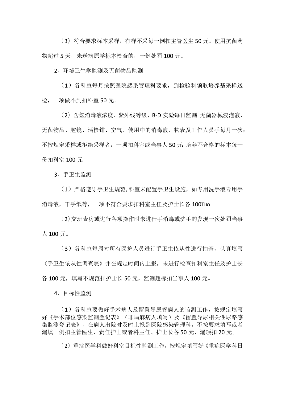 XXXX医院感染监测管理奖罚制度.docx_第2页