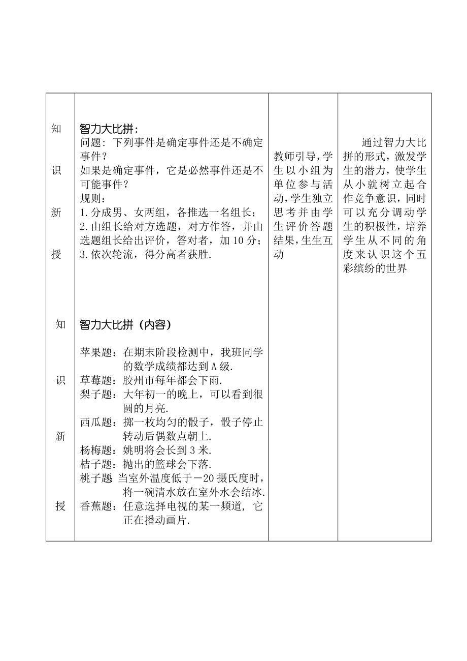 北师大版初中七级数学上册《7.1一定摸到红球吗》精品教案.doc_第3页