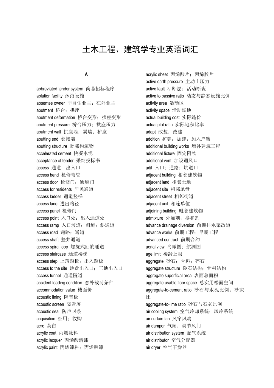 土木建筑专业词汇.doc_第2页