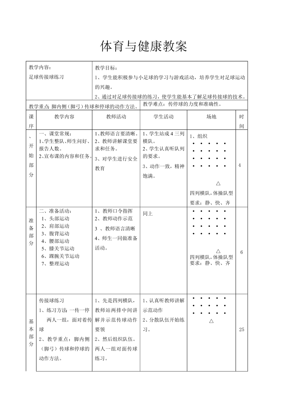 小学足球课教案.doc_第1页