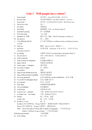 人教版八级英语下unit1重点短语及句型总汇+配套练习(附语法).doc