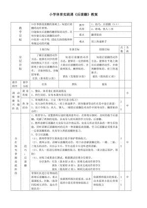 小学体育实践课《后滚翻》教案.doc