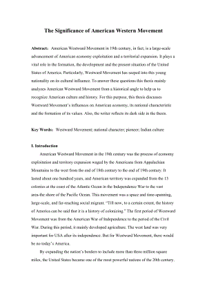 The Significance of American Western Movement美国西进运动的意义.doc