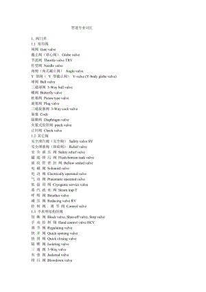 管道专业 中英词汇.doc