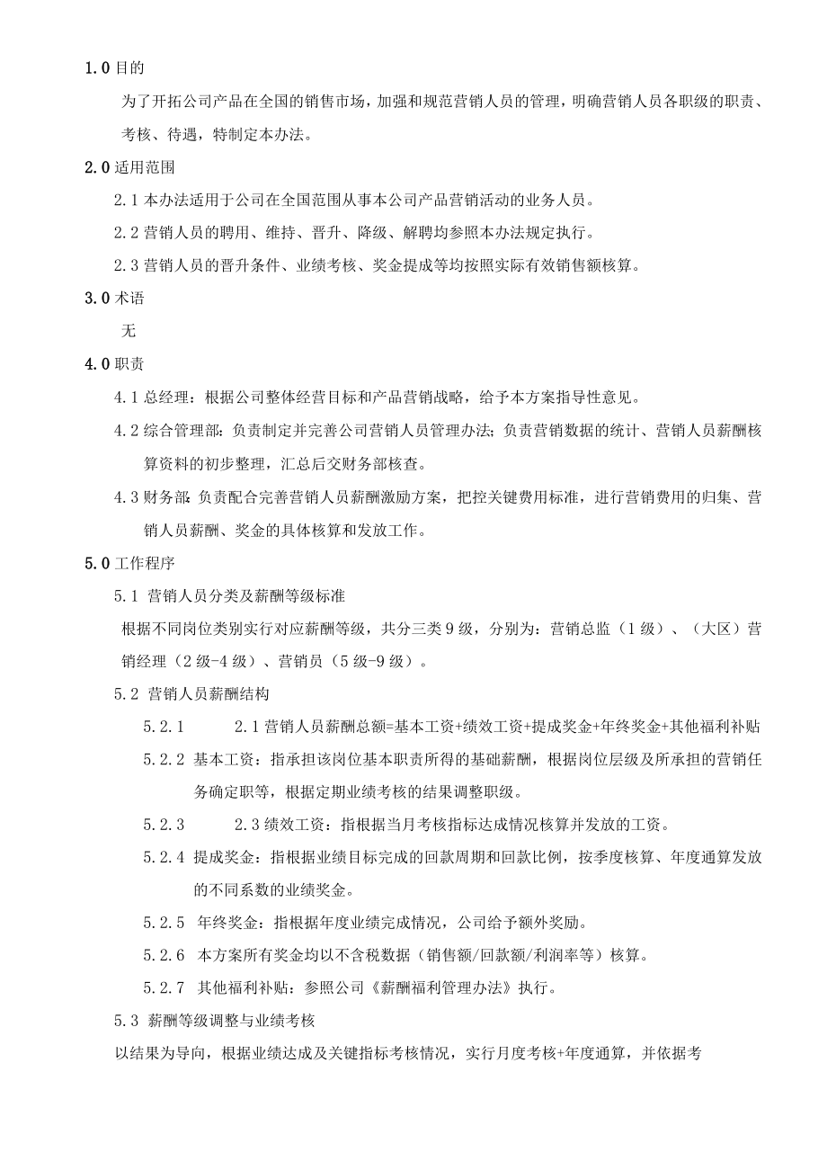 营销人员管理办法.docx_第3页