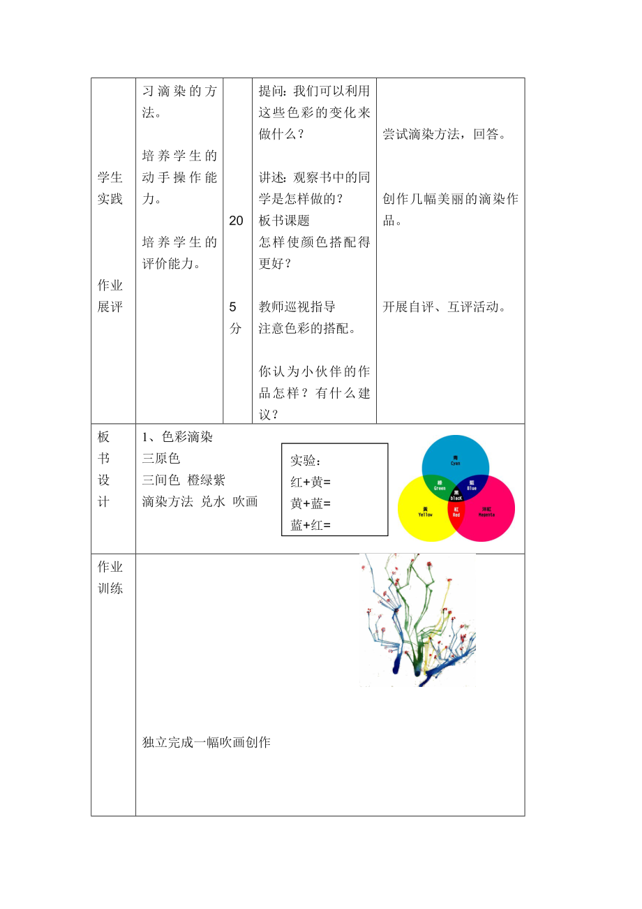 三级美术上册全册教案表格式.doc_第2页