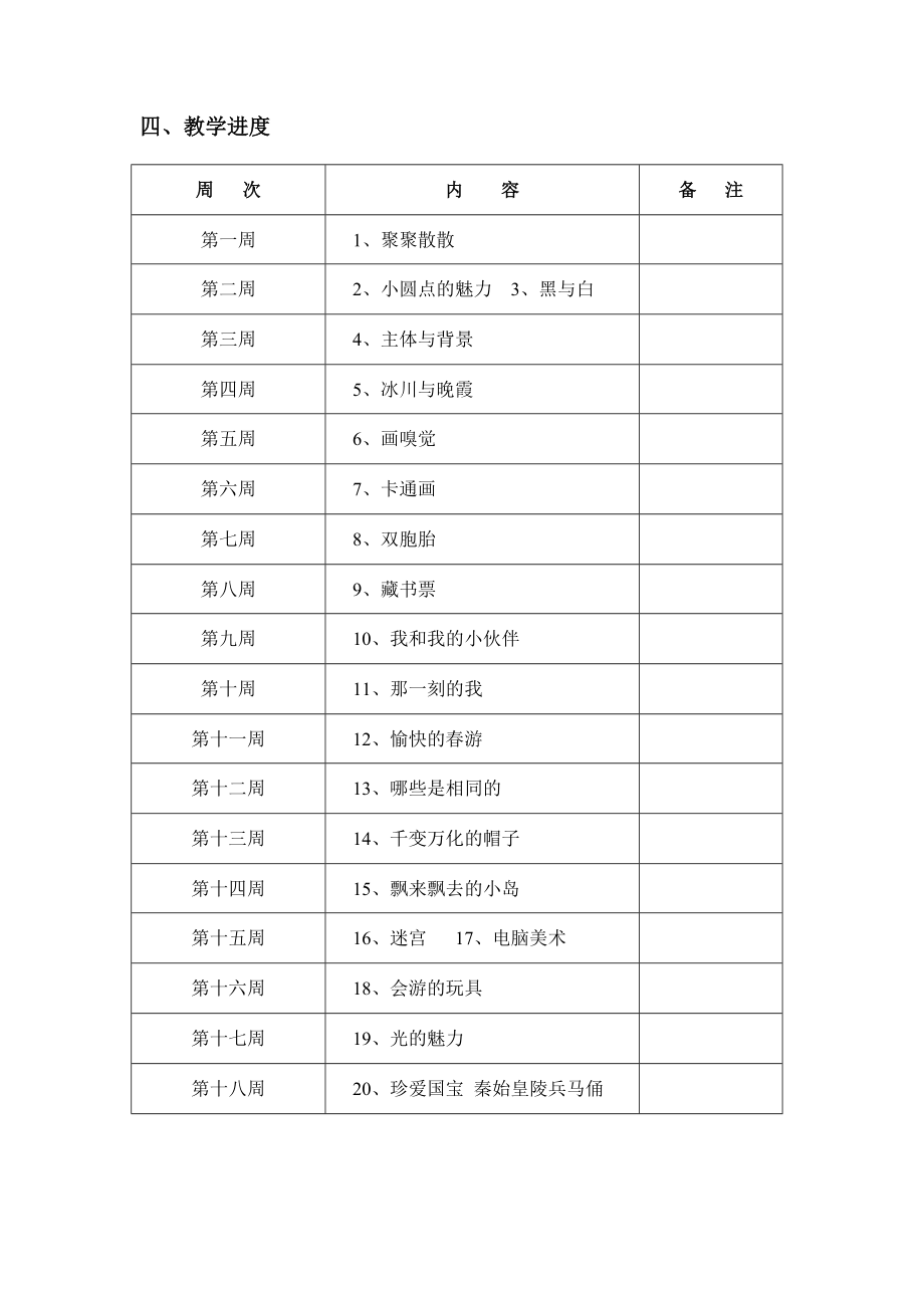 人教版小学四级美术下册第八册全册计划及教案.doc_第3页