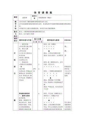 原地推铅球体育优秀教案能手教学设计说课案例.doc