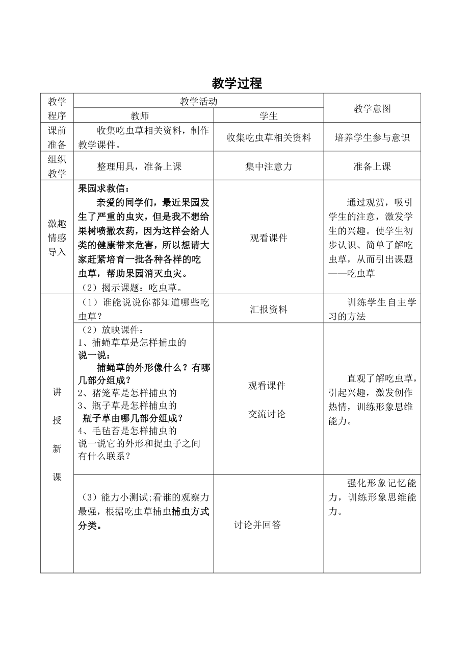 人美版小学美术一级下册《吃虫草》教案.doc_第3页