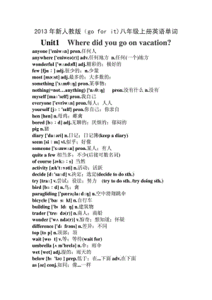 新人教版(GO FOR IT)八级上册英语单词.doc