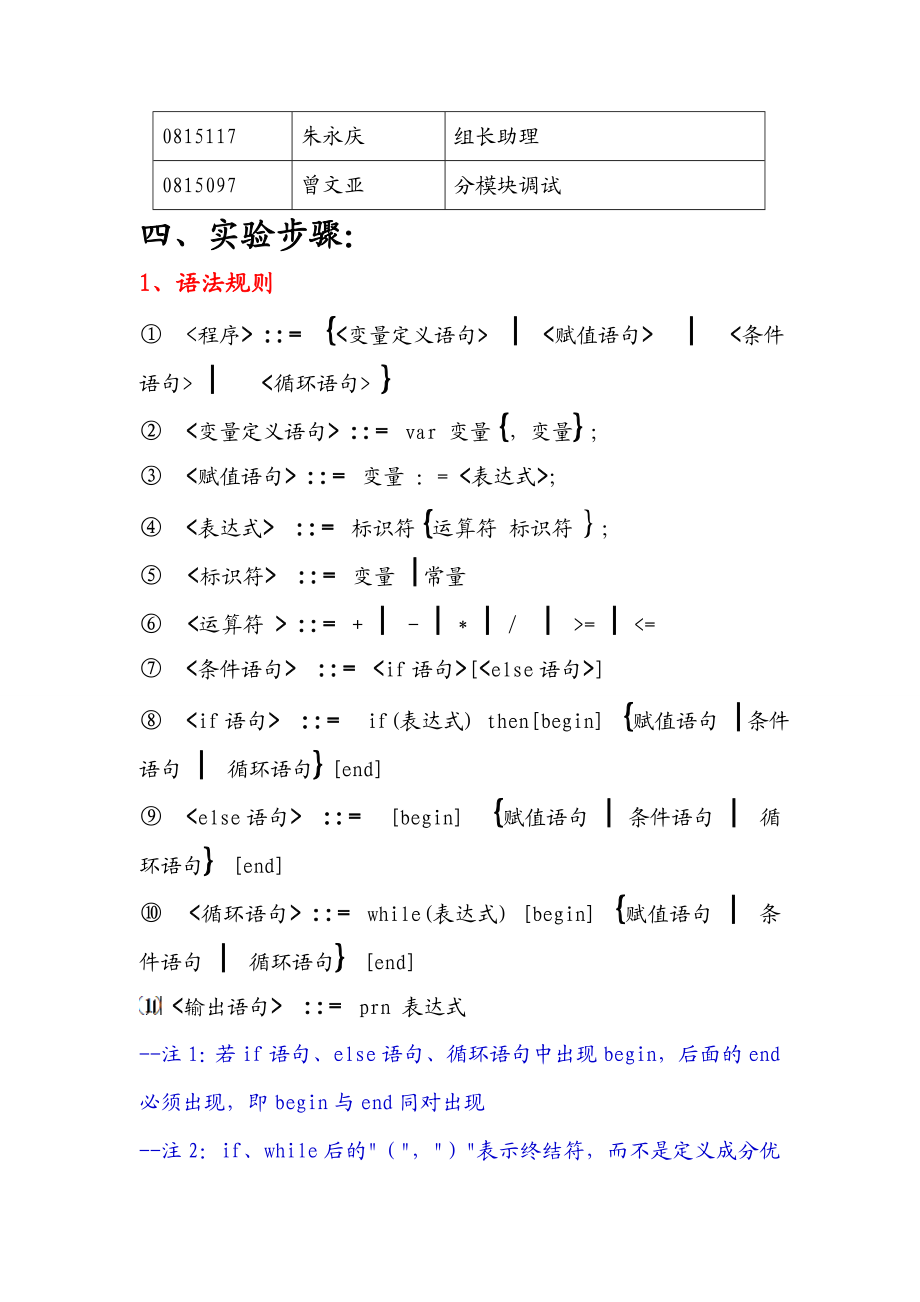 语法分析器(完整代码)1.doc_第2页