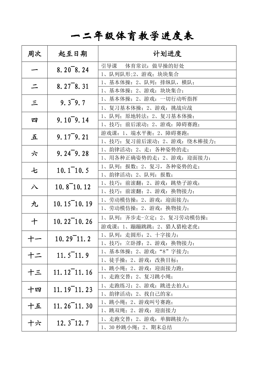 小学二级上册体育教案1.doc_第3页