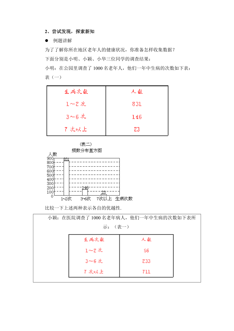 北师大版初中数学八级（下）第五章数据的收集与处理 5.2数据的收集　教案.doc_第2页