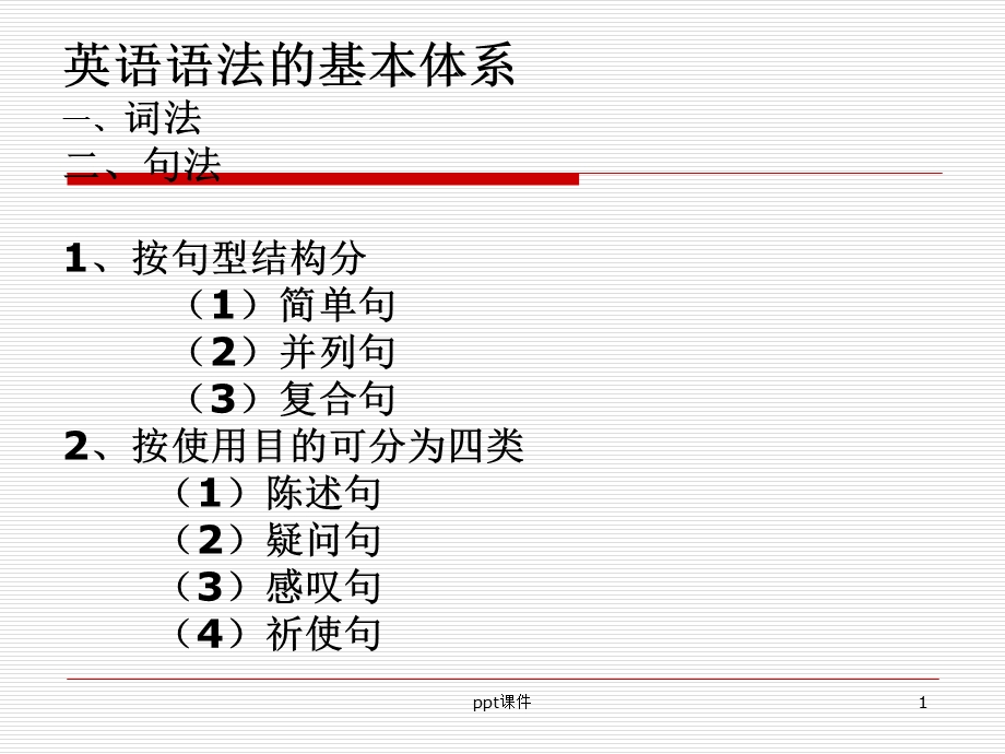 英语语法基本框架--ppt课件.ppt_第1页