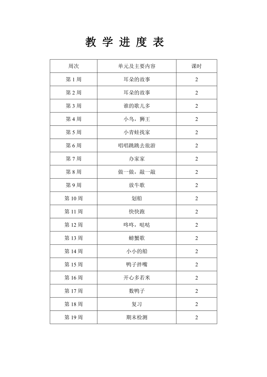 湘教版小学一级上册音乐教案 (全册)　.doc_第2页