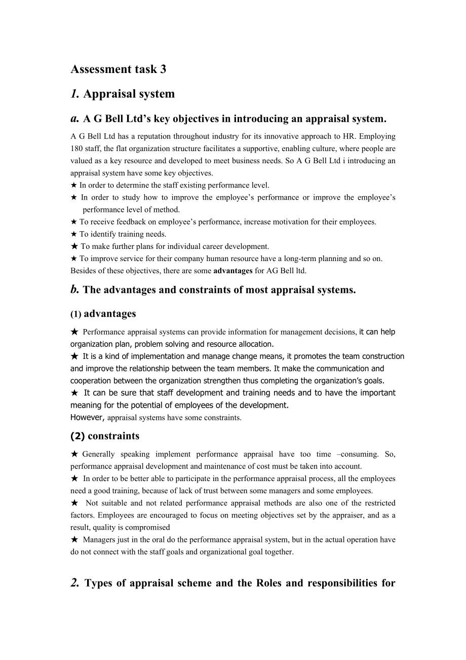 [英语学习]Assessment task 3人力资源管理doc.doc_第1页