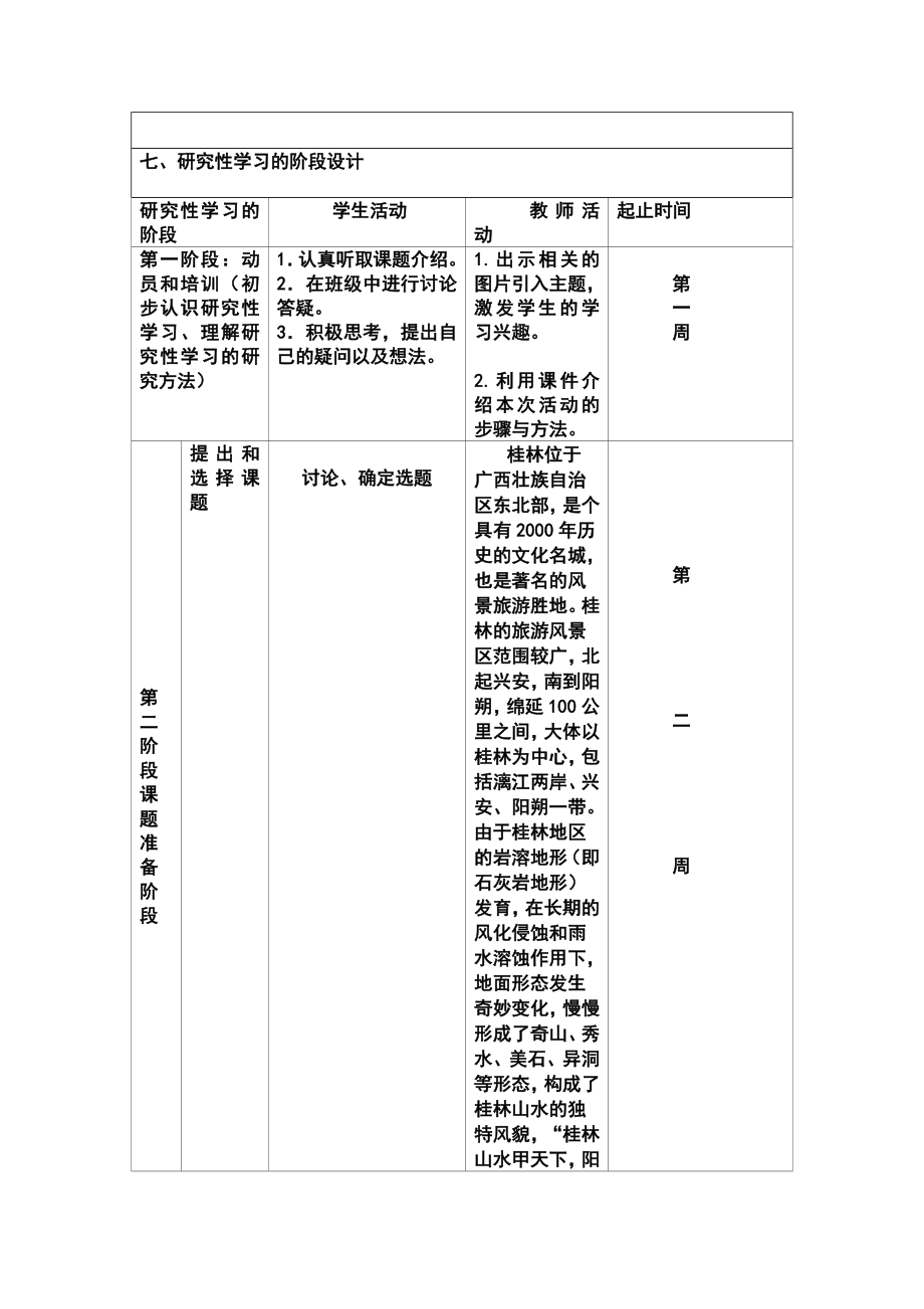 《研究性学习设计方案模板》作业（四级语文）.doc_第3页