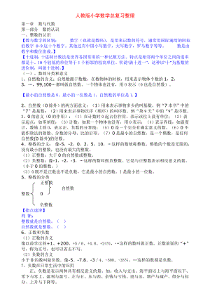 人教版小学数学总复习资料.doc