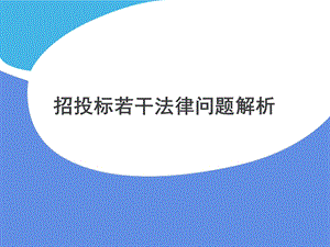 招投标若干法律问题解析.ppt