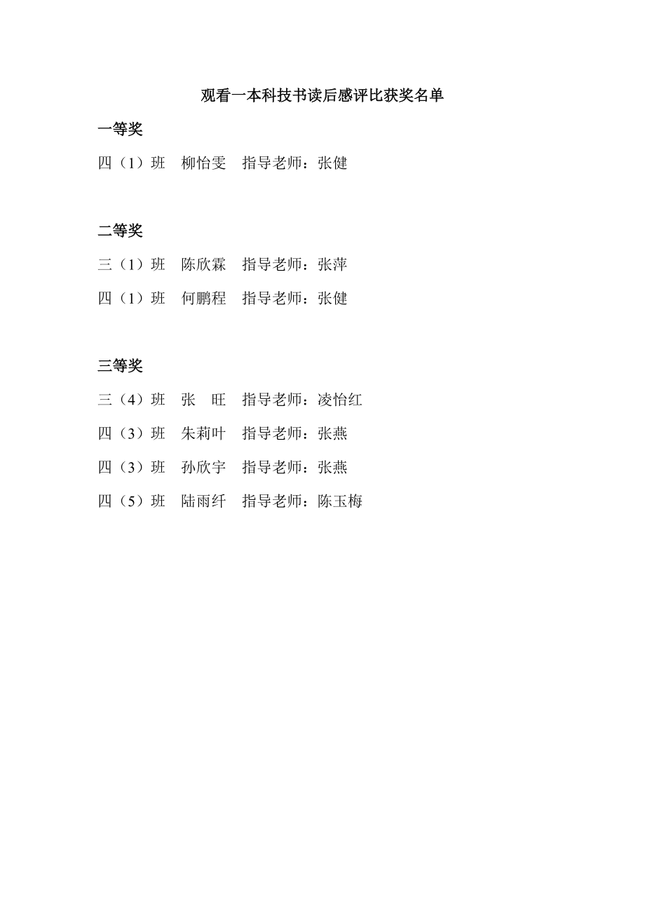 奉城第二小学科技节获奖汇总.doc_第3页