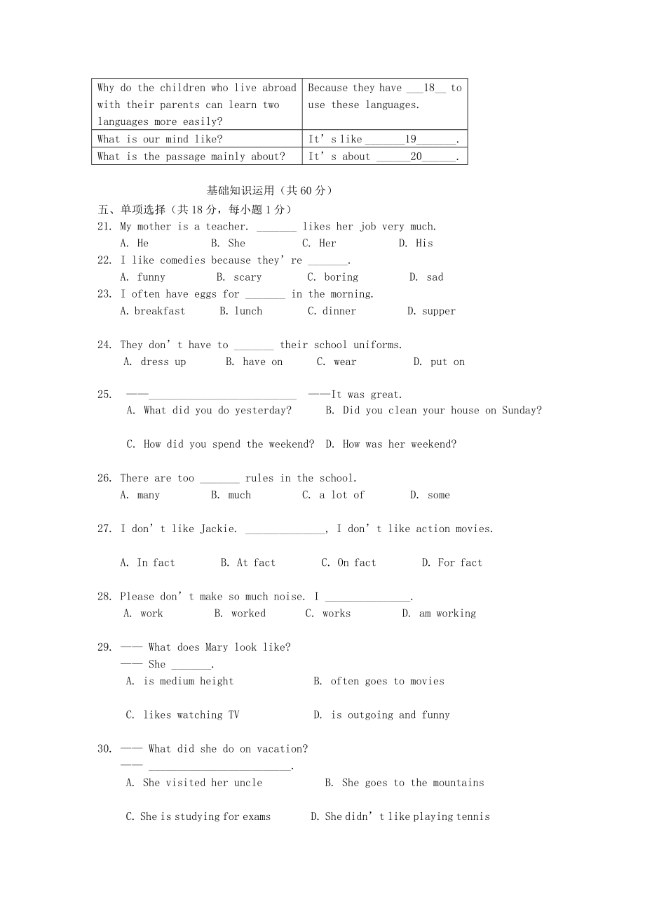 [教材]七级英语下册 Unit112综合测试题 人教新课标版.doc_第3页