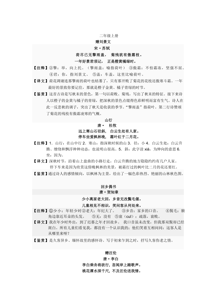 人教版小学语文16级古诗词注释翻译赏析.doc_第3页