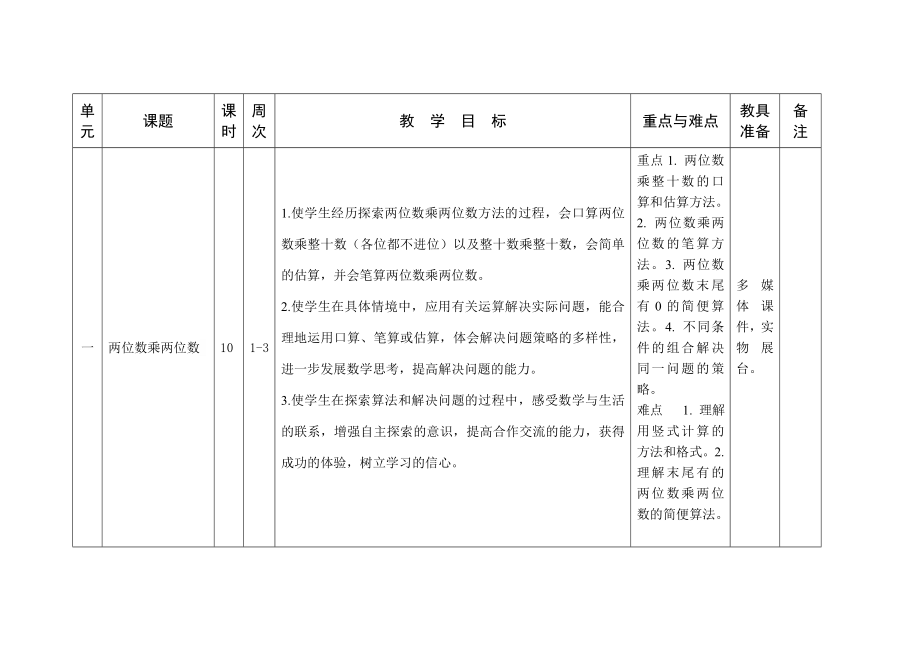 新苏教版数学三下教学计划.doc_第3页