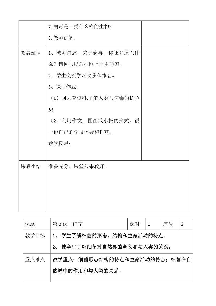 青岛版小学科学六级上册精品教案.doc_第2页