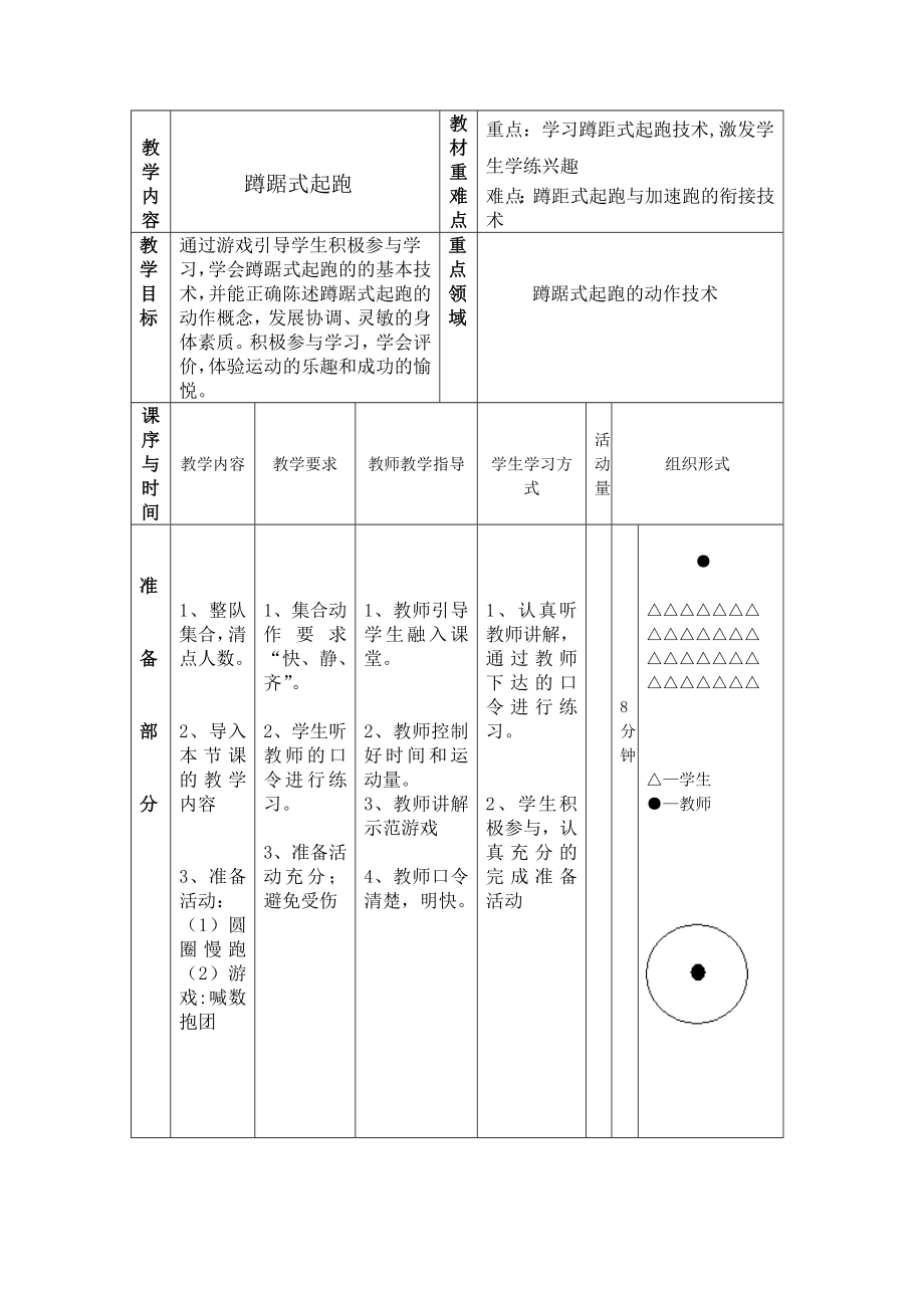 高一体育与健康课教案《蹲踞式起跑》.doc_第3页