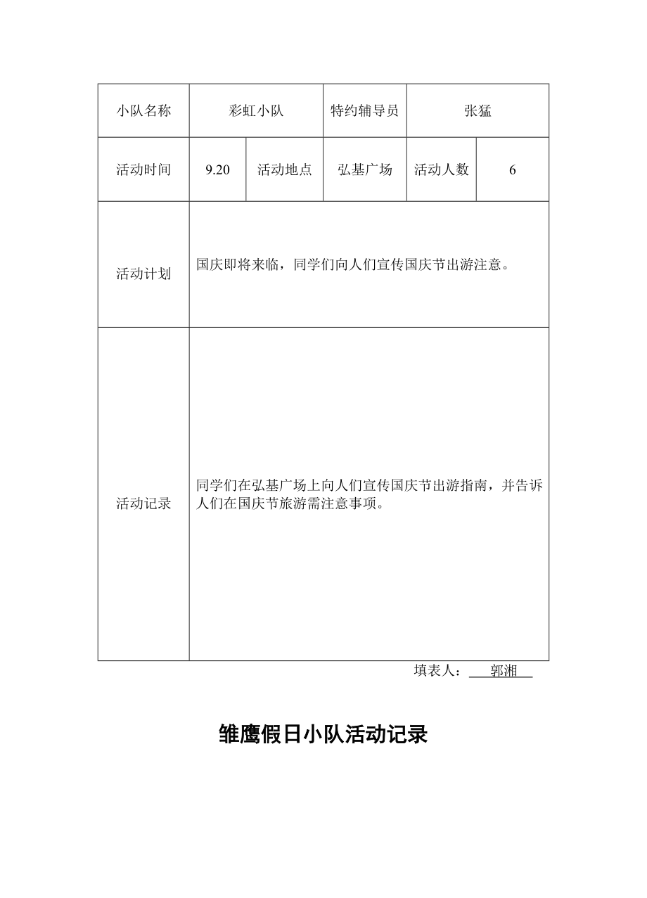 雏鹰假日小队活动记录(空).doc_第3页