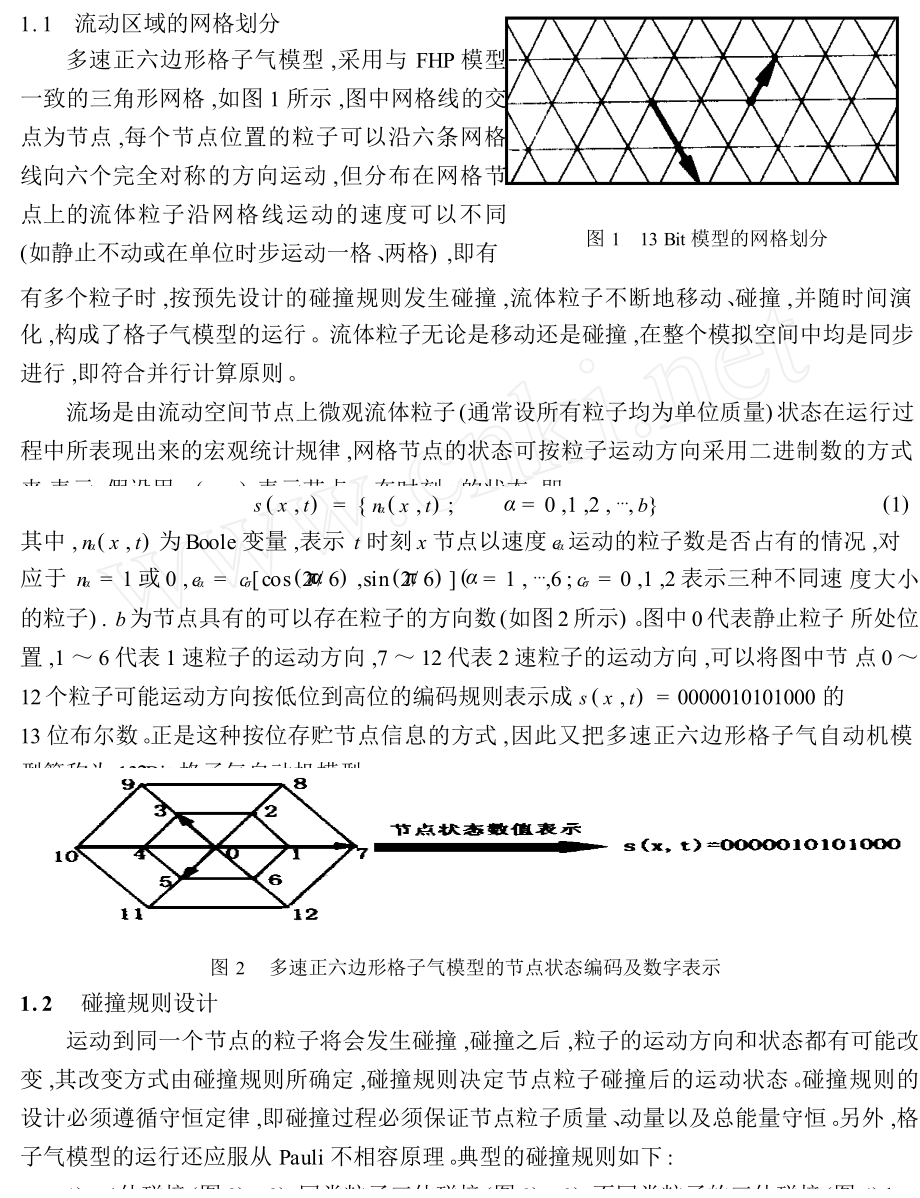 13Bit多速正六边形格子气自动机模型.doc_第2页