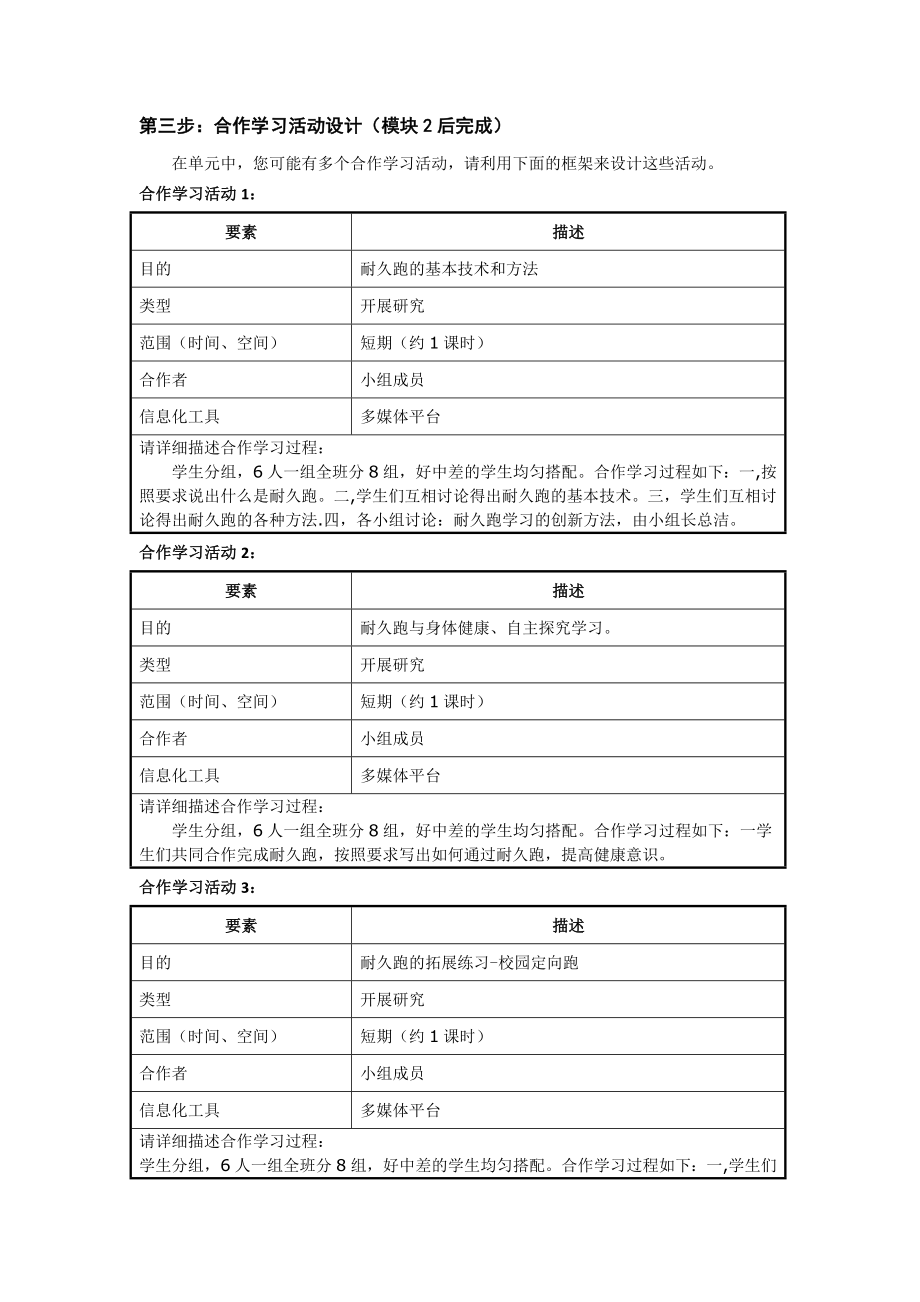 《信息化课堂中的合作学习》小学体育结业作业模板.doc_第2页