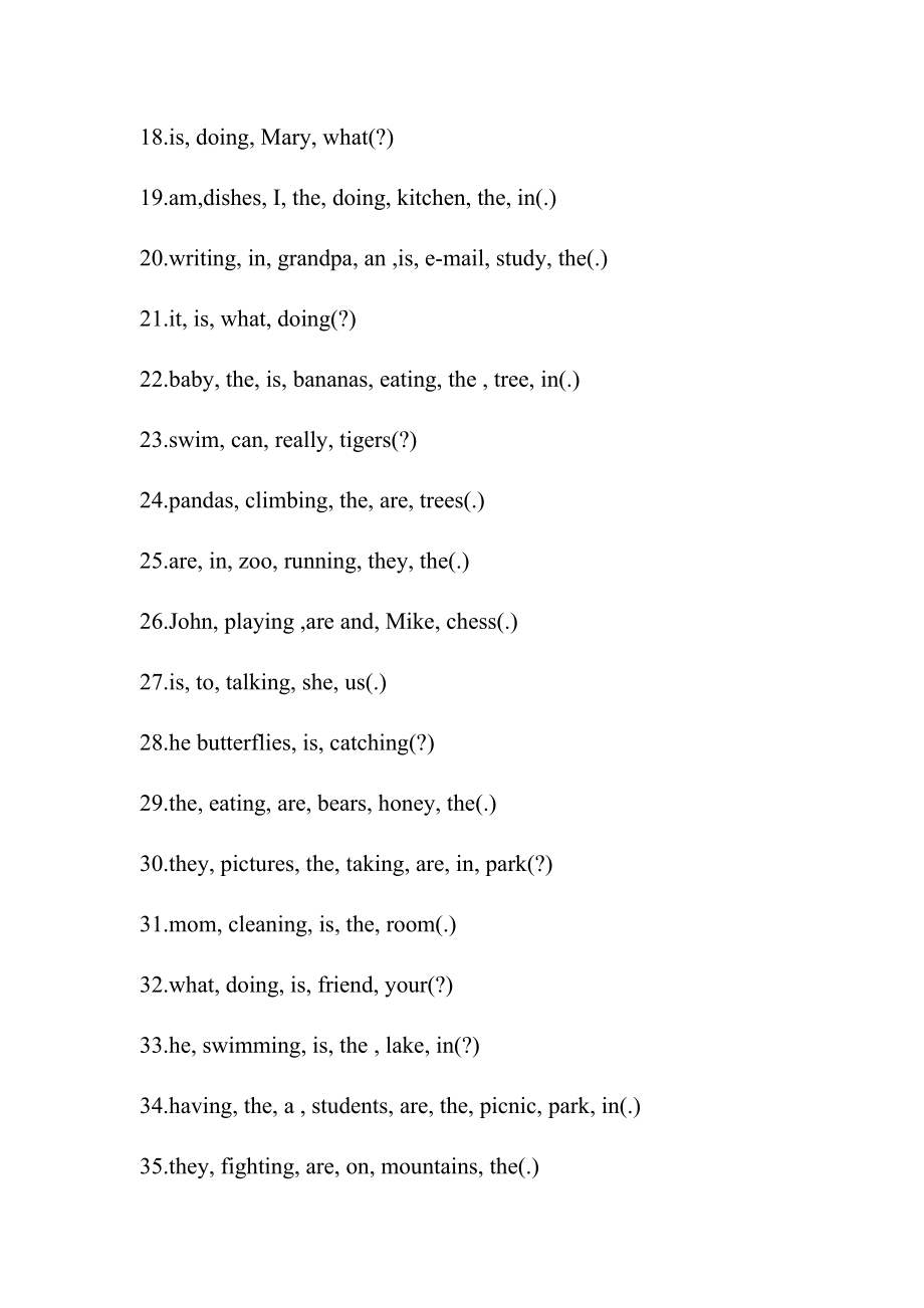 PEP小学英语五级下学期连词成句练习.doc_第2页