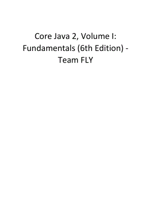 Core Java 2, Volume I Fundamentals (6th Edition).doc