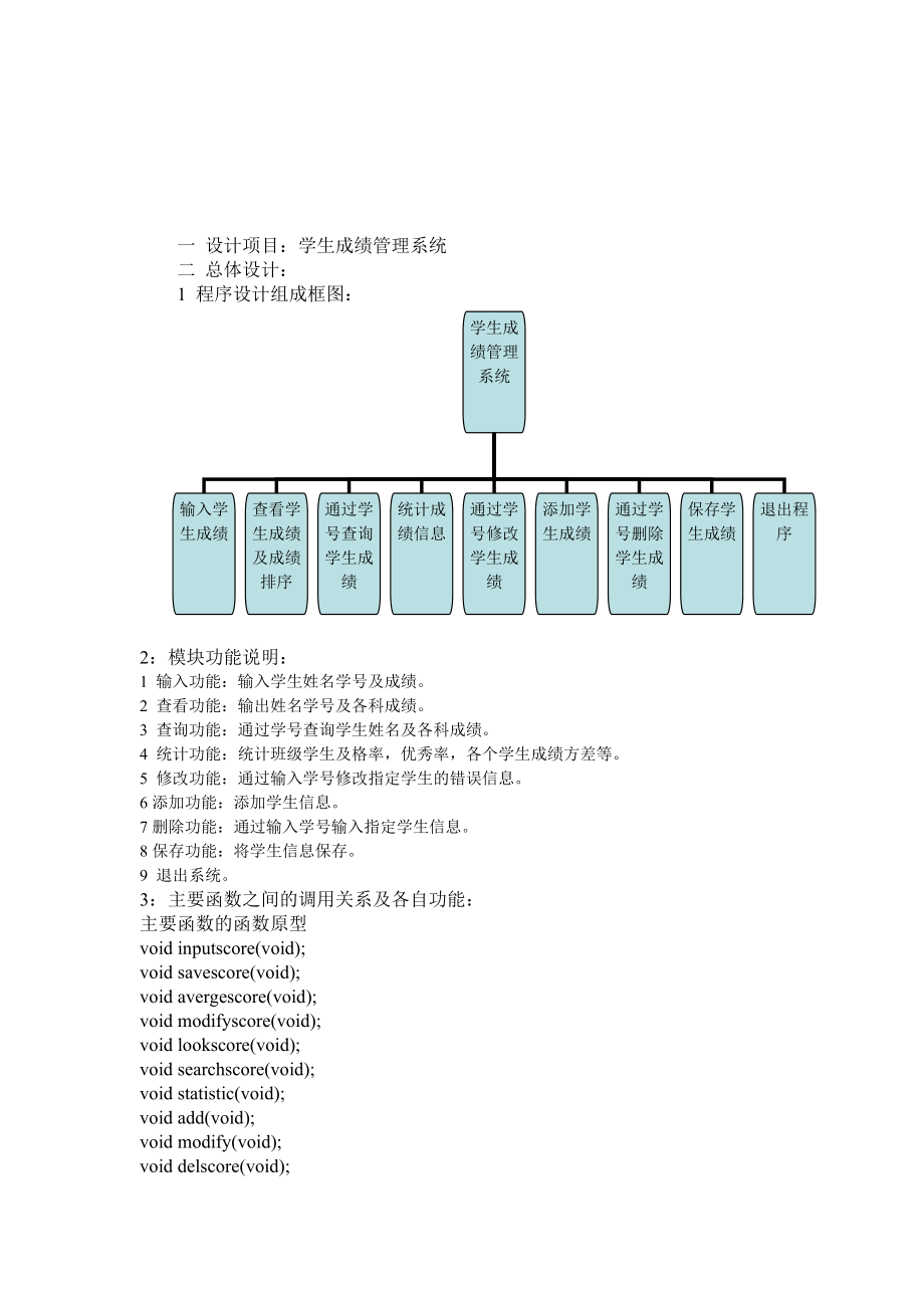 C语言学生成绩管理系统(含源代码).doc_第2页