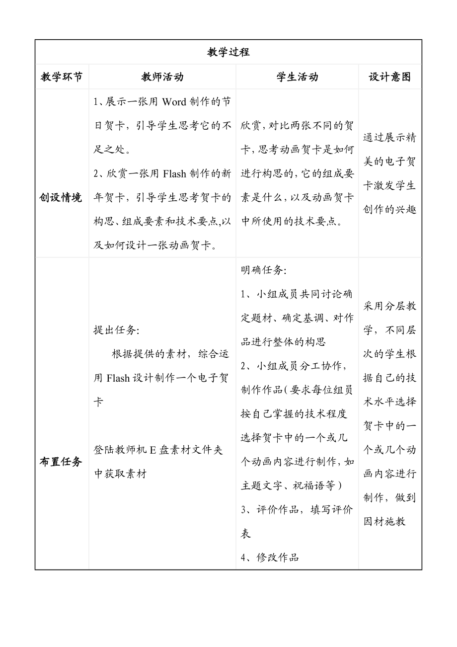 《运用Flash软件制作动画贺卡》教学设计.doc_第2页