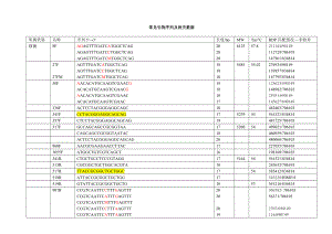 常见引物序列及相关数据.doc