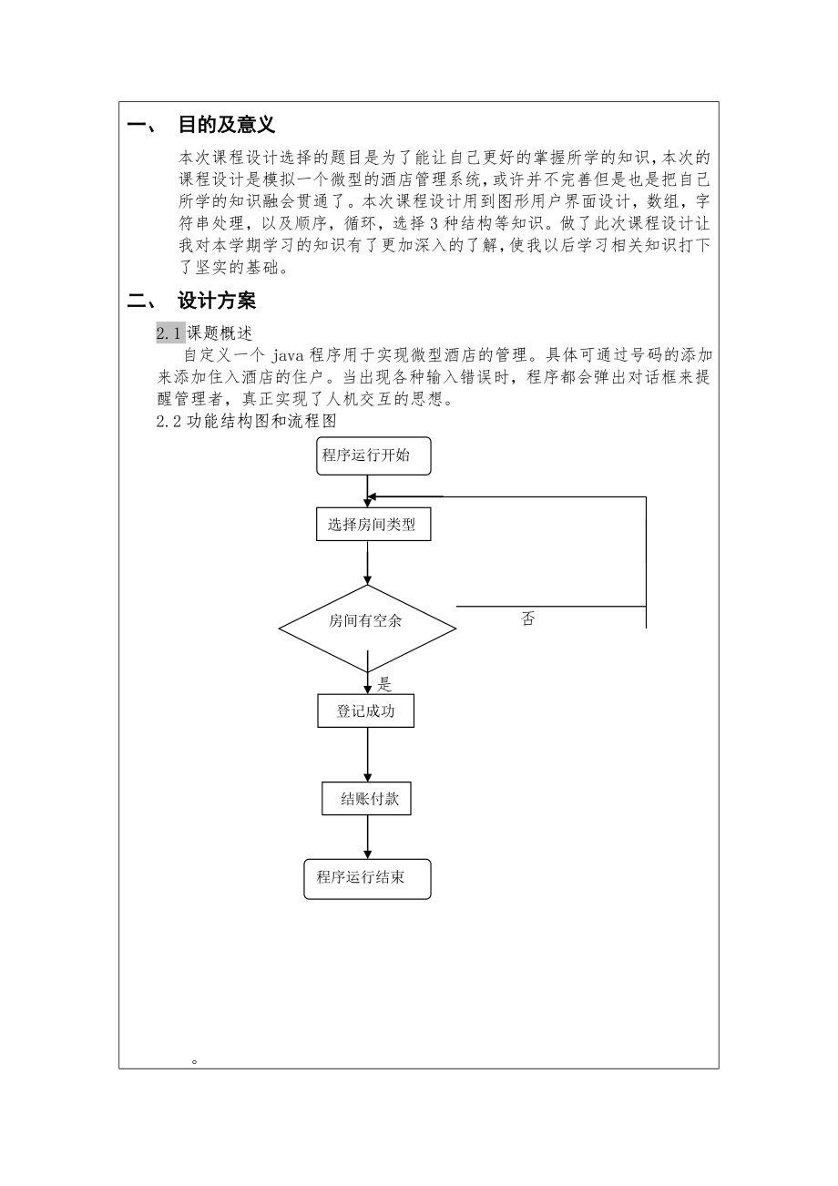 《面向对象程序设计》课程设计报告微型酒店管理系统.doc_第2页