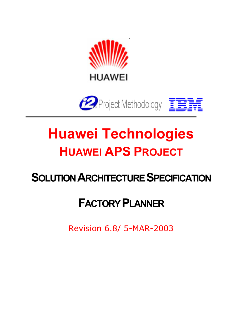 Solution Architecture Specification Huawei FP.doc_第1页